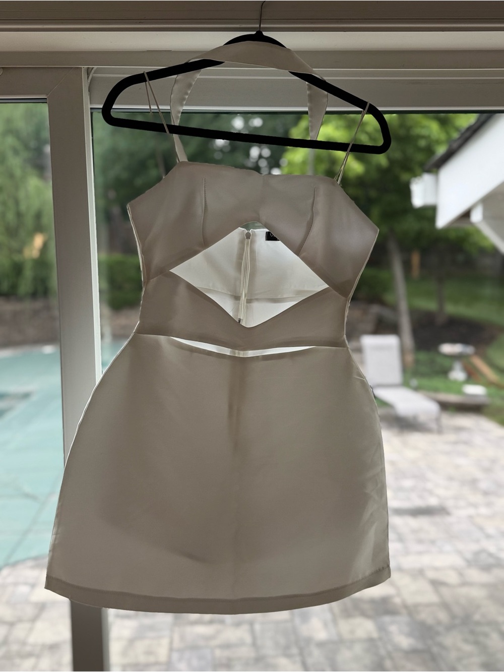 Women's white Cutout Mini Dress